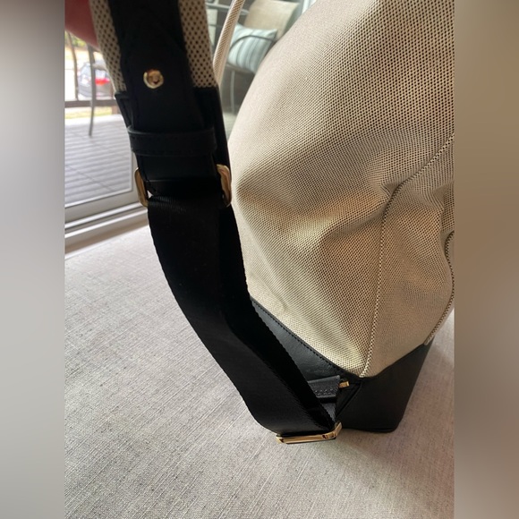 Paravel Upland leather-trimmed canvas Backpack in Domino Black - Picture 4 of 12